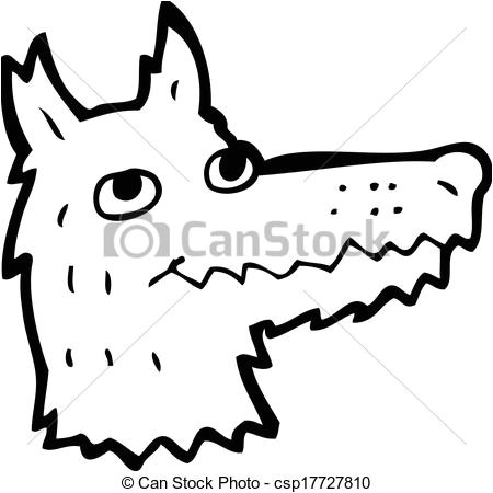 Coloriage Tete De Loup Tªte Loup Dessin Animé