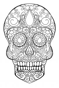 Coloriage Tete De Mort Mexicaine A Imprimer Gratuit 14 Frais Coloriage De Tete De Mort Collection