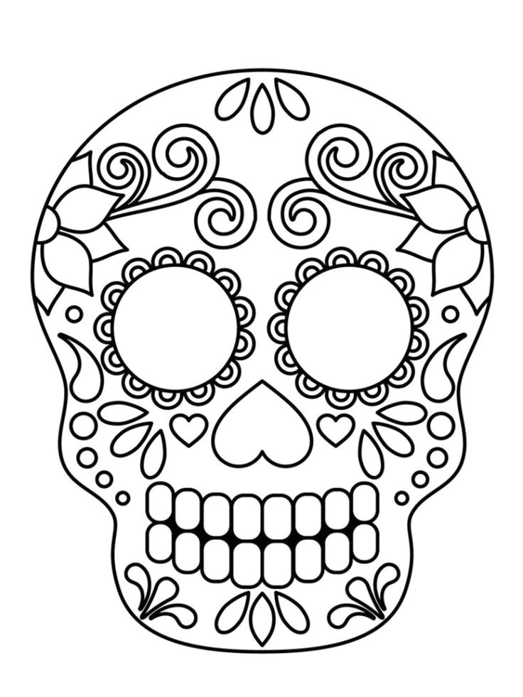 Coloriage Tete De Mort Mexicaine A Imprimer Mexikanischer Schädel Ausmalen 20 Zeichnungen Zum