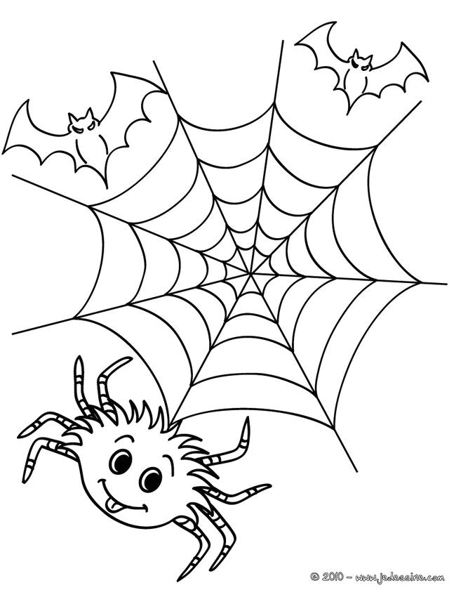 Coloriage toile D Araignée Halloween Coloriage D Halloween toile Araignée A Colorier En 2019