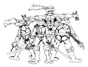 Coloriage tortues Ninja à Imprimer tortue Ninja 9 Coloriage tortues Ninja Coloriages Pour