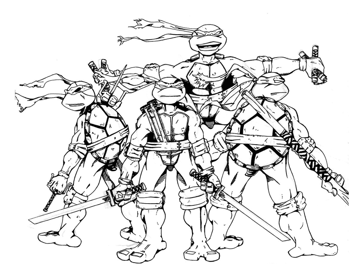Coloriage tortues Ninja à Imprimer tortue Ninja 9 Coloriage tortues Ninja Coloriages Pour