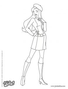 Coloriage totally Spies Sam Coloriages Sam Fashion 3 Fr Hellokids