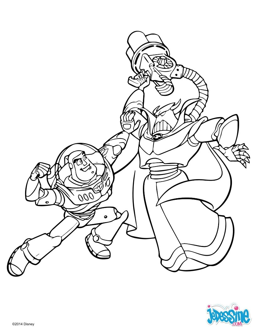 Coloriage toy Story 2 Coloriages toy Story 2 Buzz Et Zorg Fr Hellokids