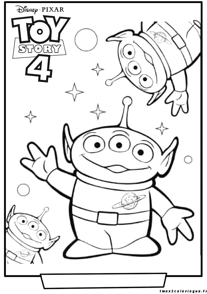 Coloriage toys Story 4 Fourchette Coloriages toy Story 4 Les Aliens toy Story 4 2019 Au