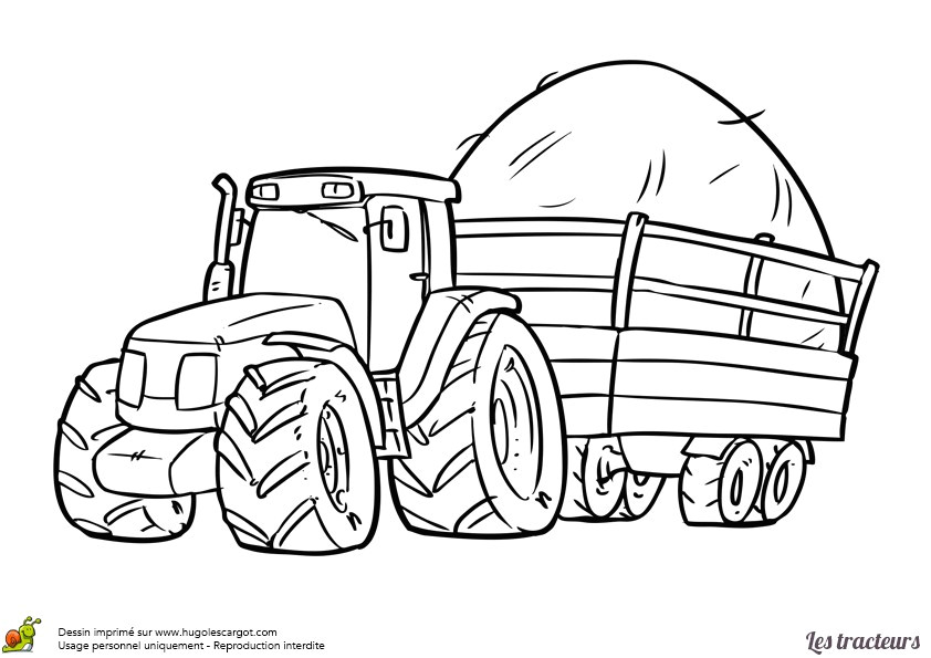 Coloriage Tracteur Avec Remorque Coloriage Tracteur Et Remorque Dessins Gratuits Colorier