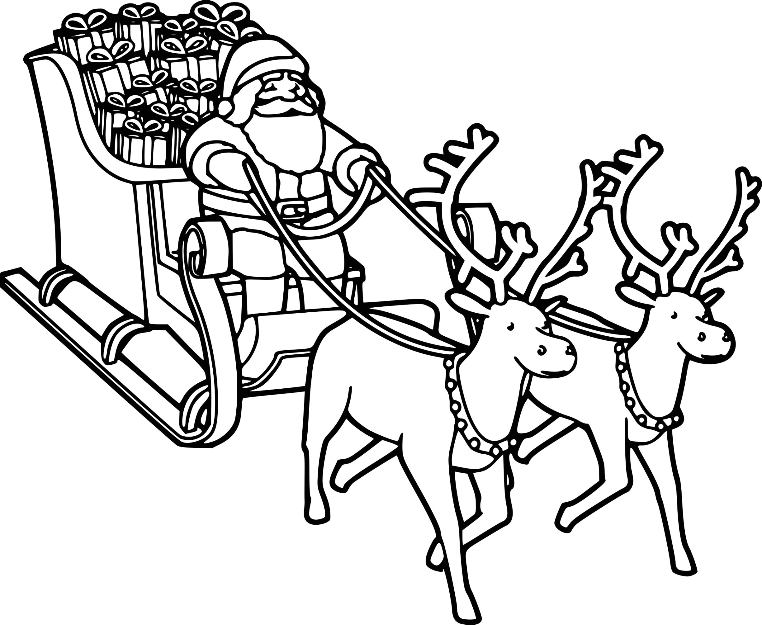 Coloriage Traineau Du Père Noel Traineau Pere Noel Coloriage Kbacha