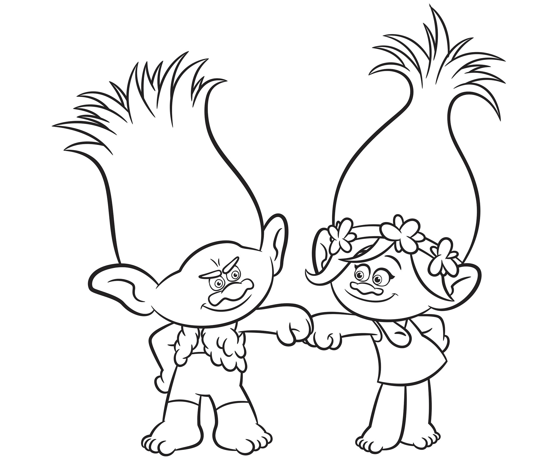 Coloriage Troll A Imprimer Belle Coloriage Les Trolls Gratuit