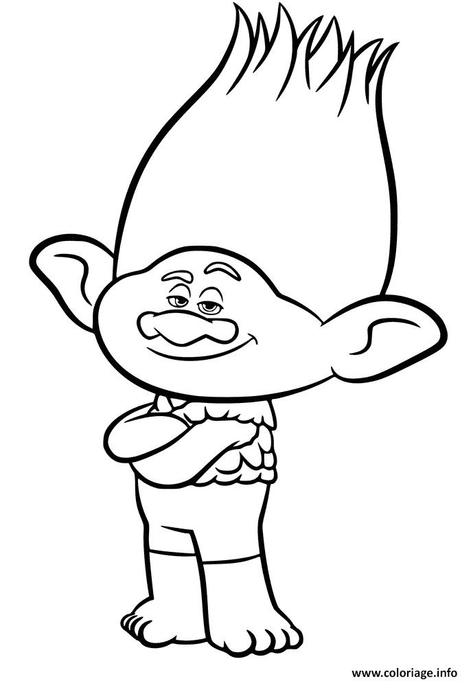 Coloriage Troll A Imprimer Coloriage Branch From Trolls Dessin