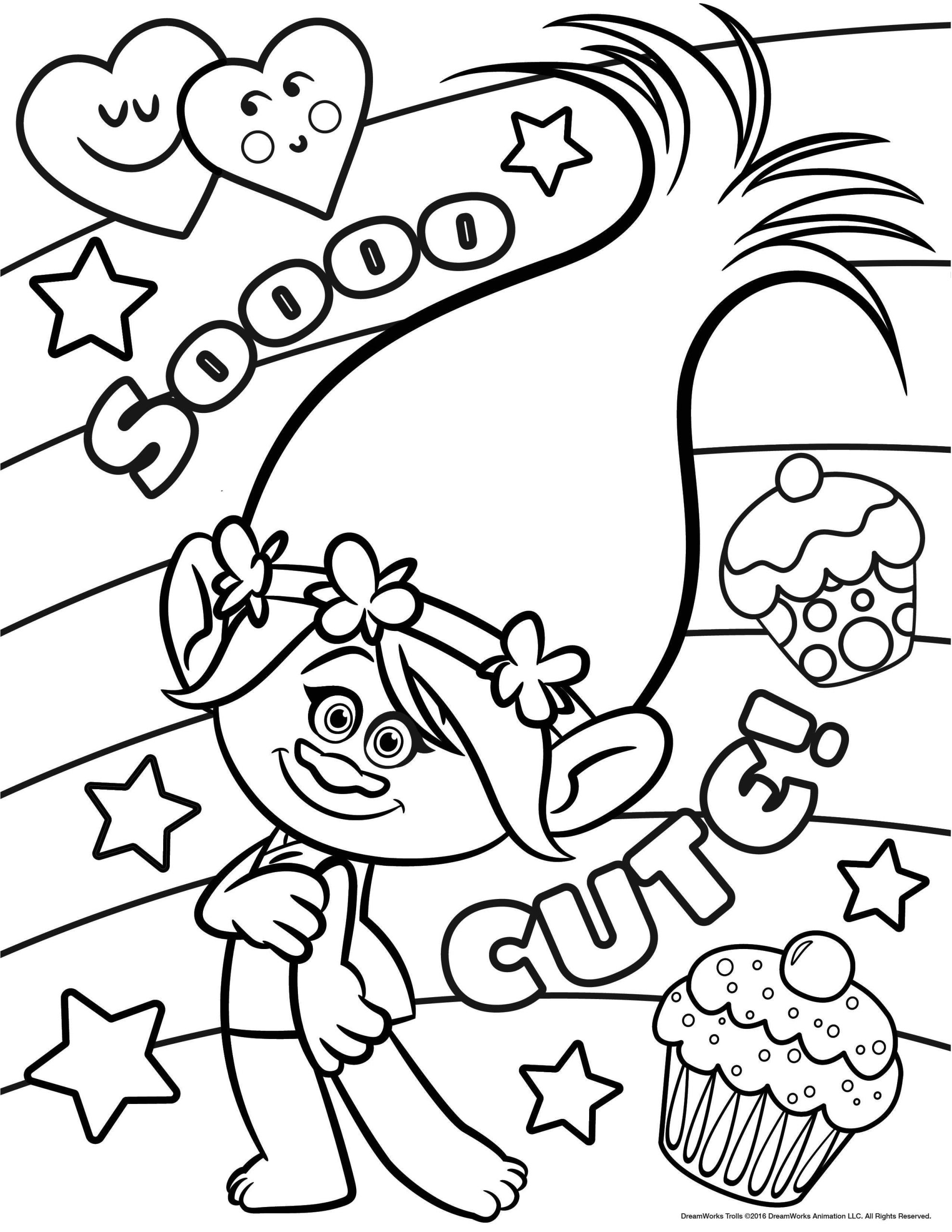 Coloriage Troll A Imprimer sooo Cute Les Trolls à Imprimer Et Colorier Sans