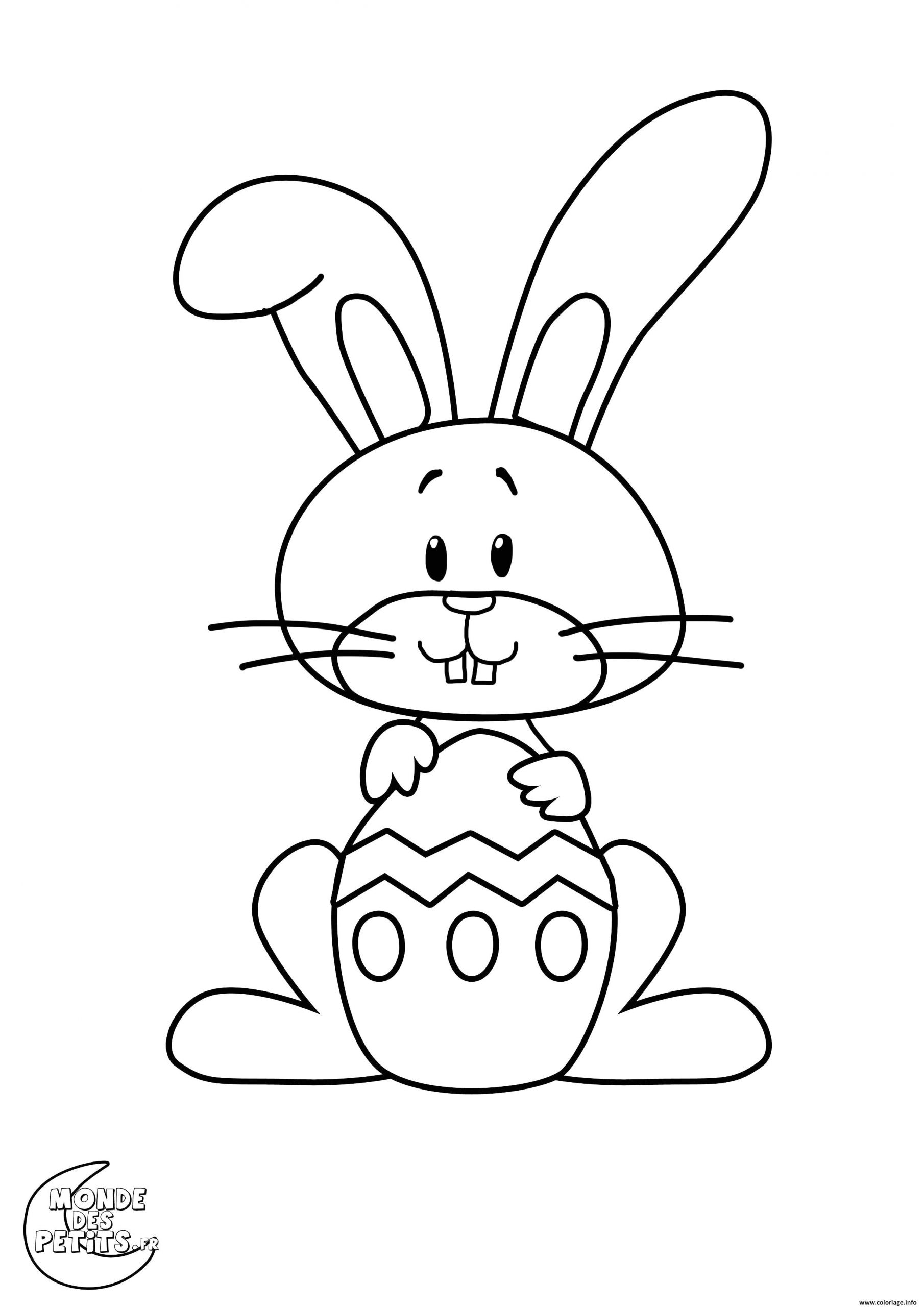 Coloriage Trop Beau A Imprimer Lapin De Paques Coloriage élégant Dessin Lapin Facile Beau