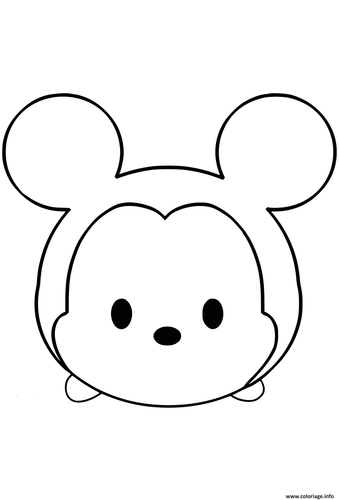 Coloriage Tsum Tsum Mickey Coloriage Mickey Mouse Emoji Face Tsum Tsum Jecolorie
