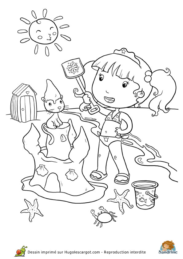 Coloriage Vacances D été Imprimer Coloriage De La Princesse En Vacances Au Bord De La Mer