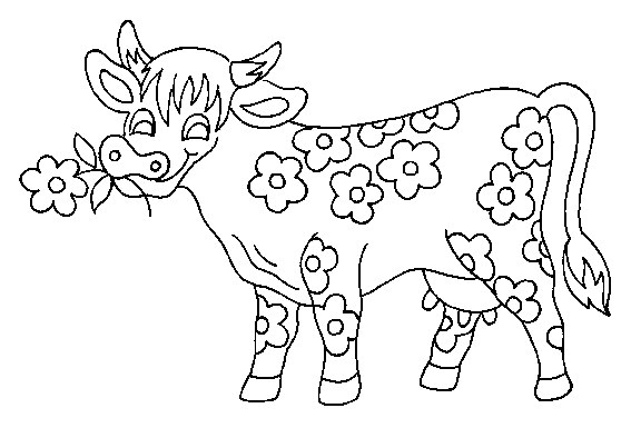 Coloriage Vache à Imprimer Gratuit Coloriage La Vache Fleuri Dessin Gratuit à Imprimer