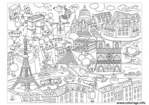 Coloriage Ville De Paris Coloriage Villes De France Paris Et Ville New York Usa Dessin