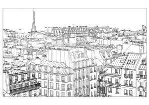 Coloriage Ville De Paris Paris Paris Coloriages Difficiles Pour Adultes