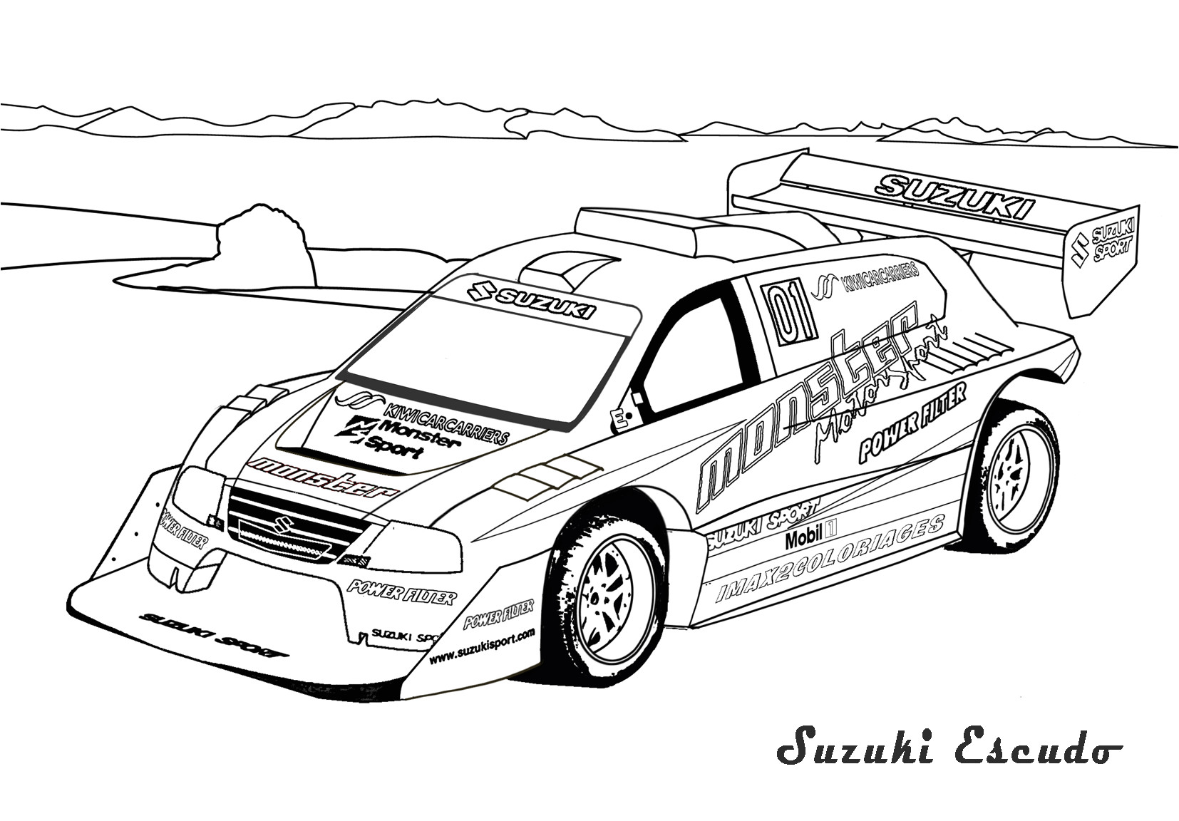 Coloriage Voitures De Rallye 27 Dessins De Coloriage Rallye à Imprimer Sur Laguerche