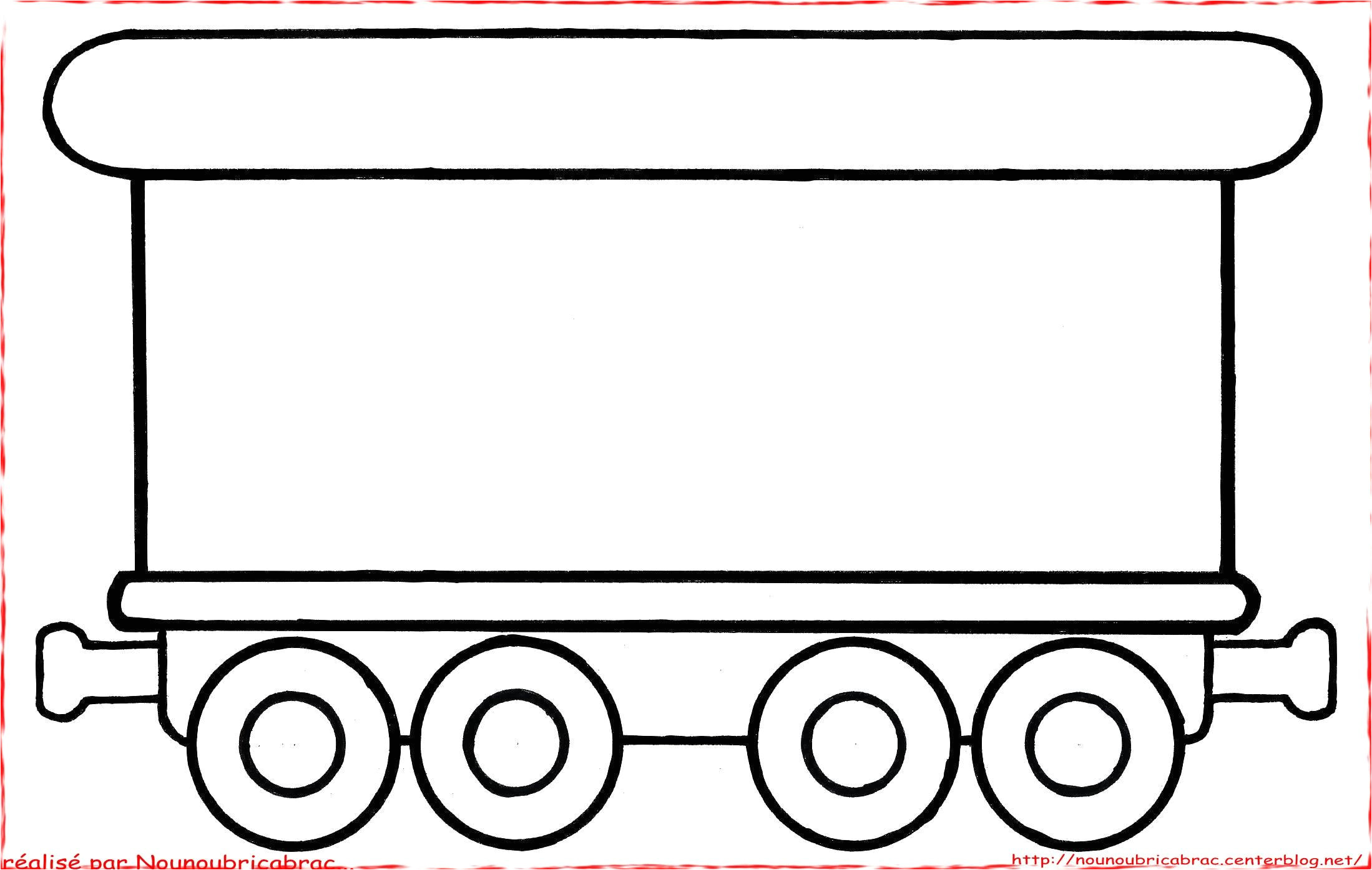 Coloriage Wagon De Train Wagon à Colorier