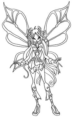 Coloriage Winx Club Enchantix 15 Meilleures Images Du Tableau Winx