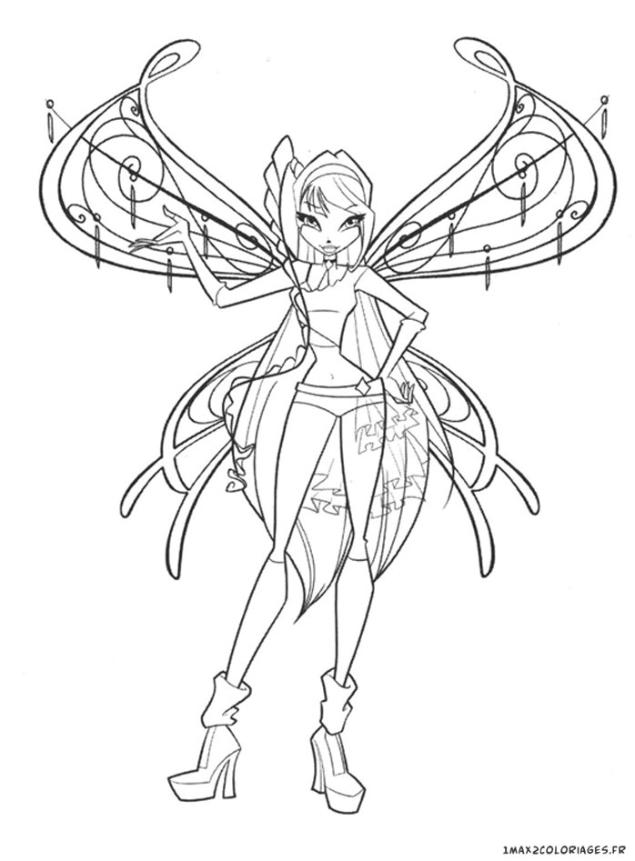 Coloriage Winx Club Enchantix Coloriage De Winx Bloomix A Imprimer