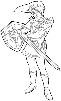 Coloriage Zelda à Imprimer Gratuit 151 Meilleures Images Du Tableau Link De Zelda