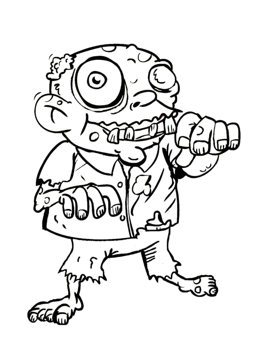 Coloriage Zombie à Imprimer 15 Coloriage Nourriture A Imprimer
