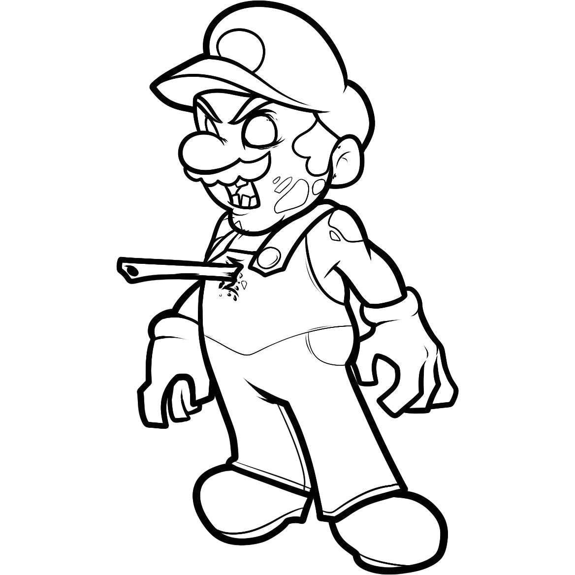 Coloriage Zombie à Imprimer Desenho De Super Mario Zumbi Para Colorir Tudodesenhos
