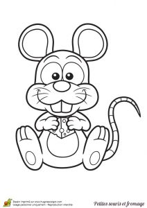Coloriages Avec La souris Petite souris Mangeant Du Fromage Avec Ses Grandes Dents