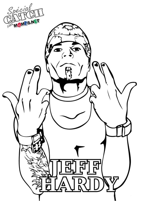 Coloriages Catcheurs A Imprimer Coloriage De Catch Jeff Hardy Momes