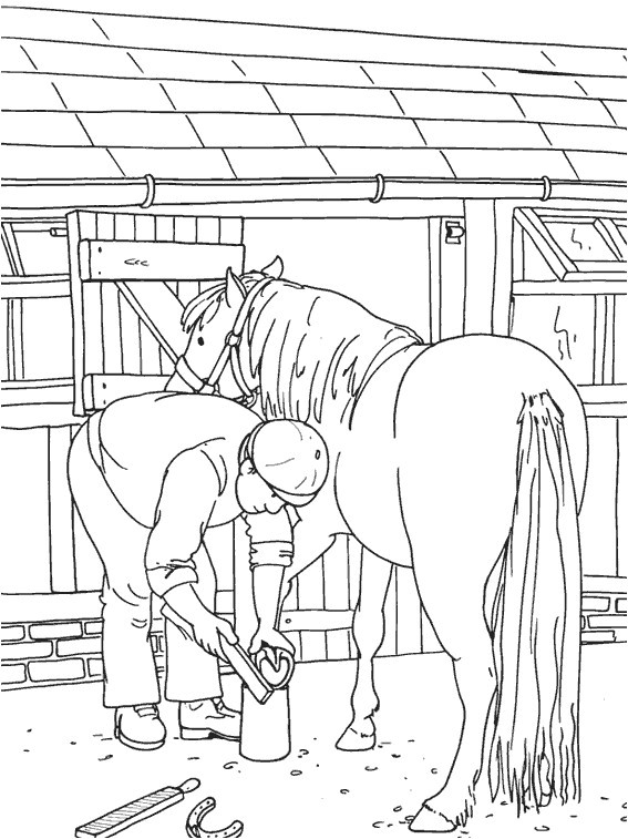 Coloriages De Chevaux A Imprimer Gratuit Coloriage Entretien Des Chevaux Dessin Gratuit à Imprimer
