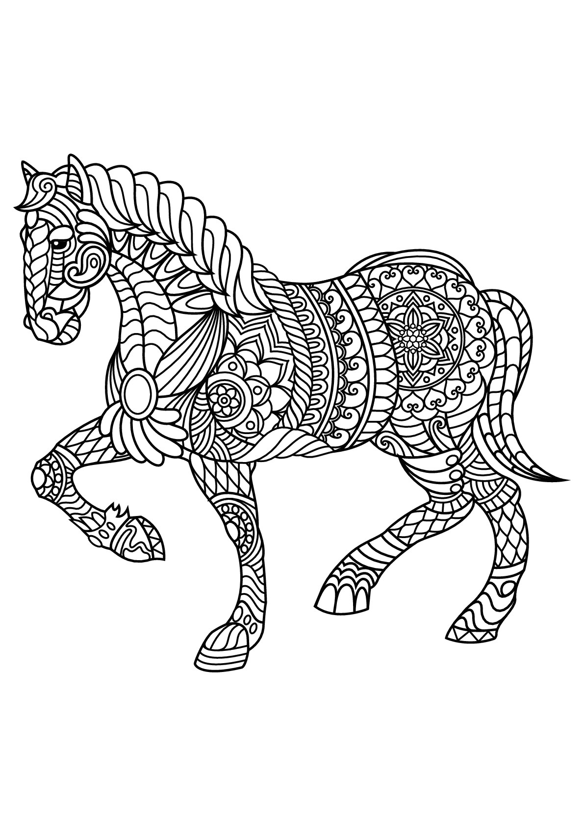 Coloriages De Chevaux A Imprimer Gratuit Livre Gratuit Cheval Chevaux Coloriages Difficiles