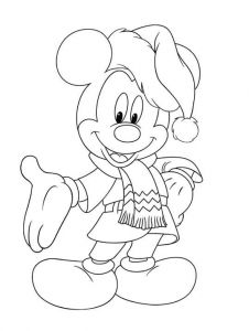 Coloriages De Noel Disney Coloriage Mickey Mouse Noel à Colorier Dessin Gratuit à