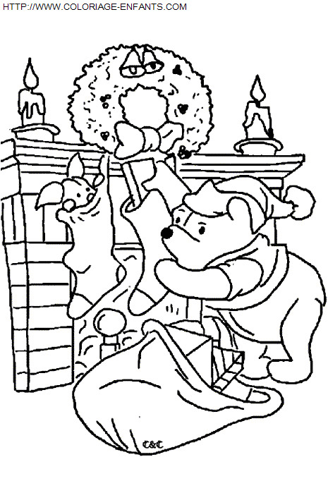 Coloriages De Noel Disney Imprimer Des Dessin De Noël Disney