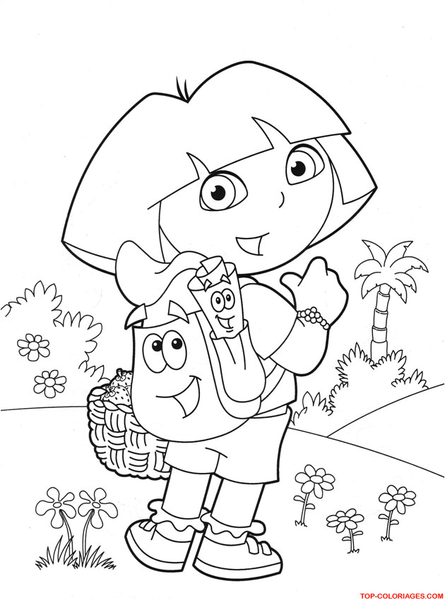 Coloriages Dessin Animé à Imprimer Dessin De Coloriage Dora à Imprimer Cp