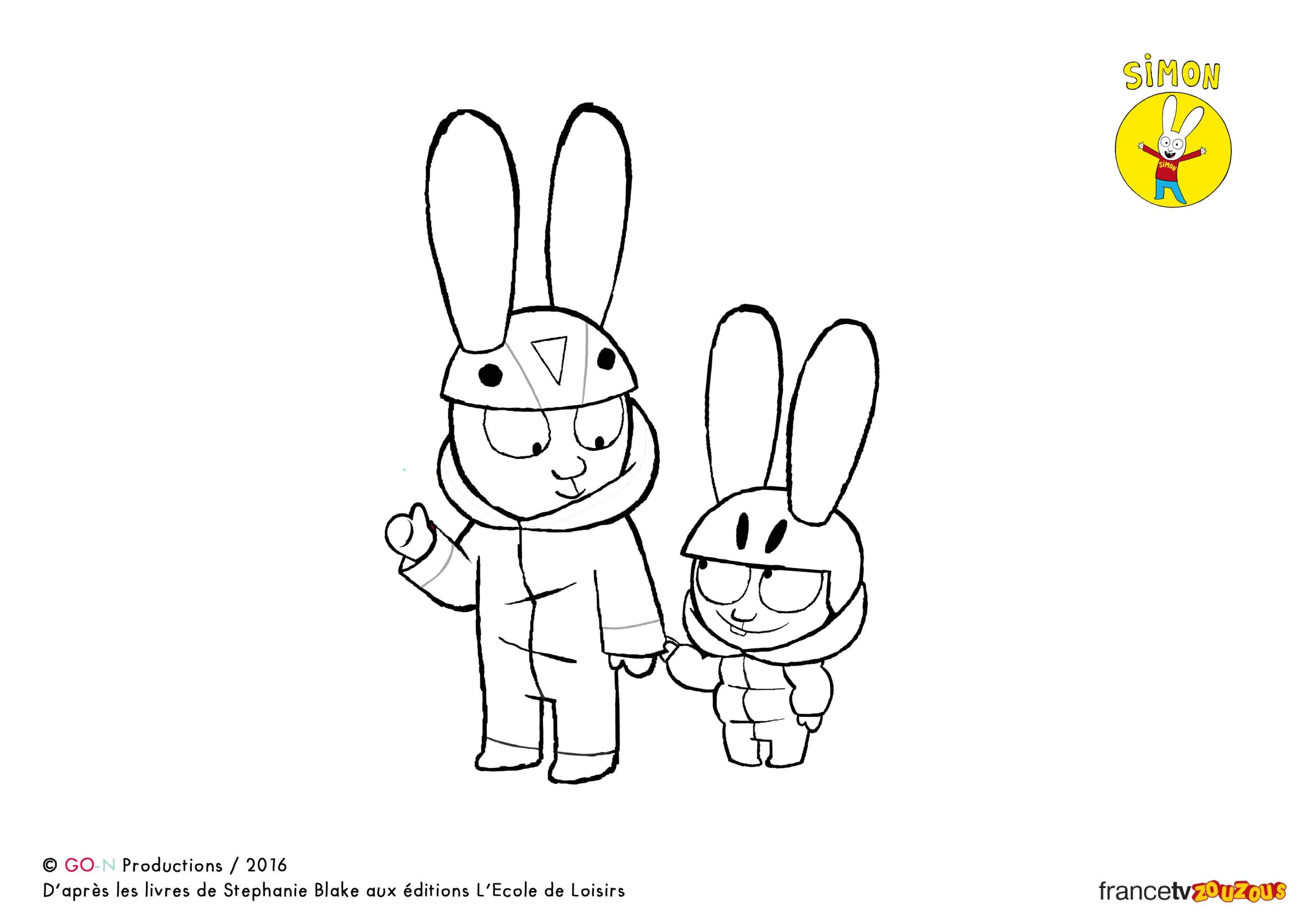 Coloriages Dessin Animé à Imprimer Les Coloriages De Simon Zouzous Devient Bientôt Okoo