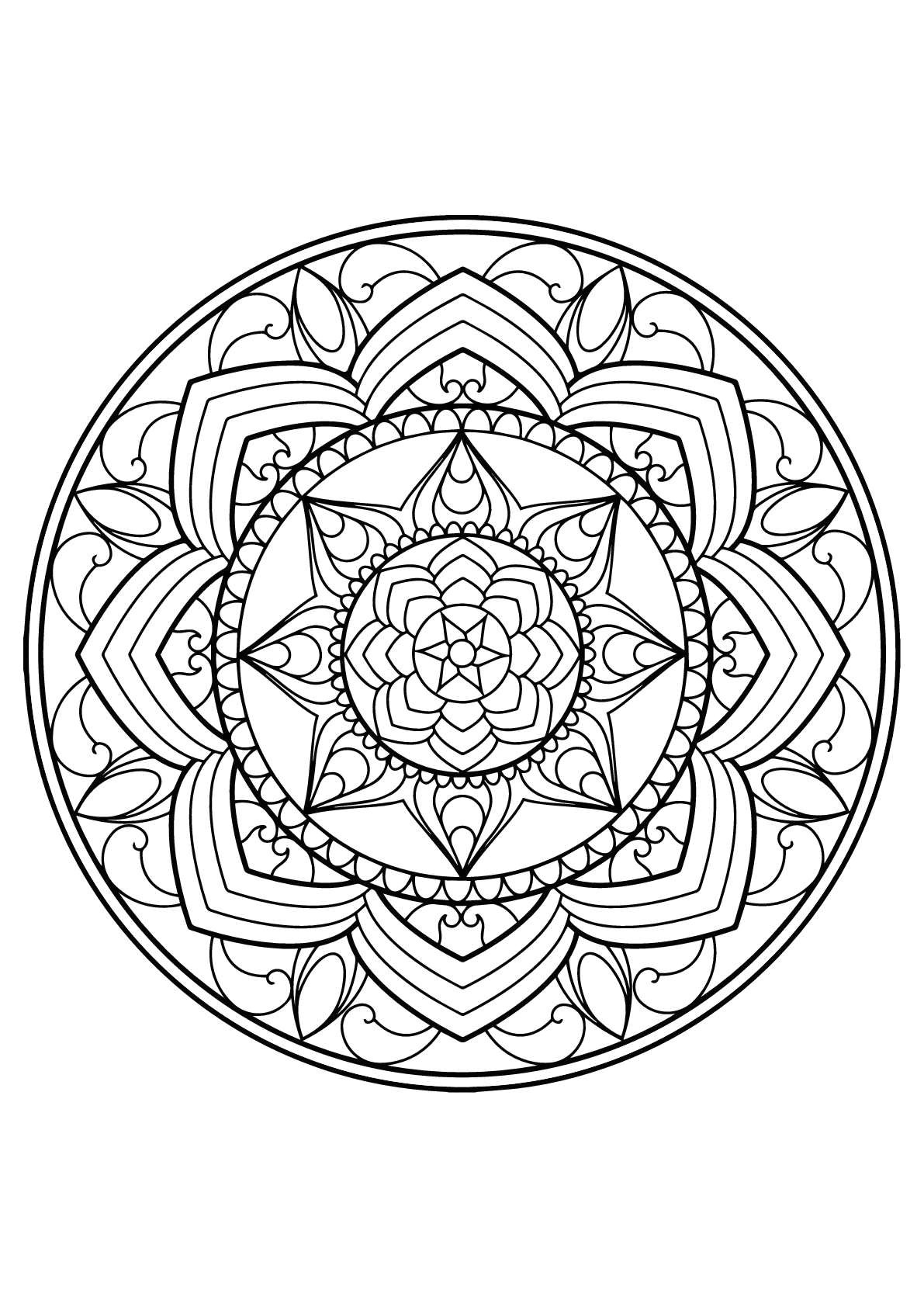 Coloriages Mandalas De Noel Idees De Fait Main Dessin Mandala A Imprimer