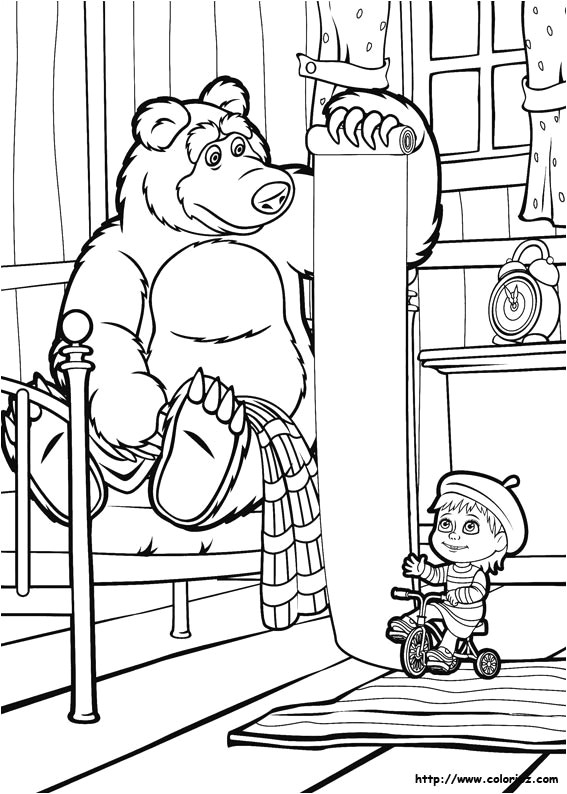 Coloriages Masha Et Michka Coloriage Masha Et Michka Noel