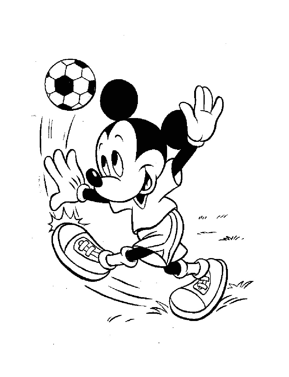Coloriages Mickey Gratuits Imprimer Mickey Foot Coloriage Mickey Coloriages Pour Enfants