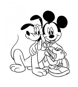 Coloriages Mickey Gratuits Imprimer Mickey Pluto 2 Coloriage Mickey Et Ses Amis Coloriages