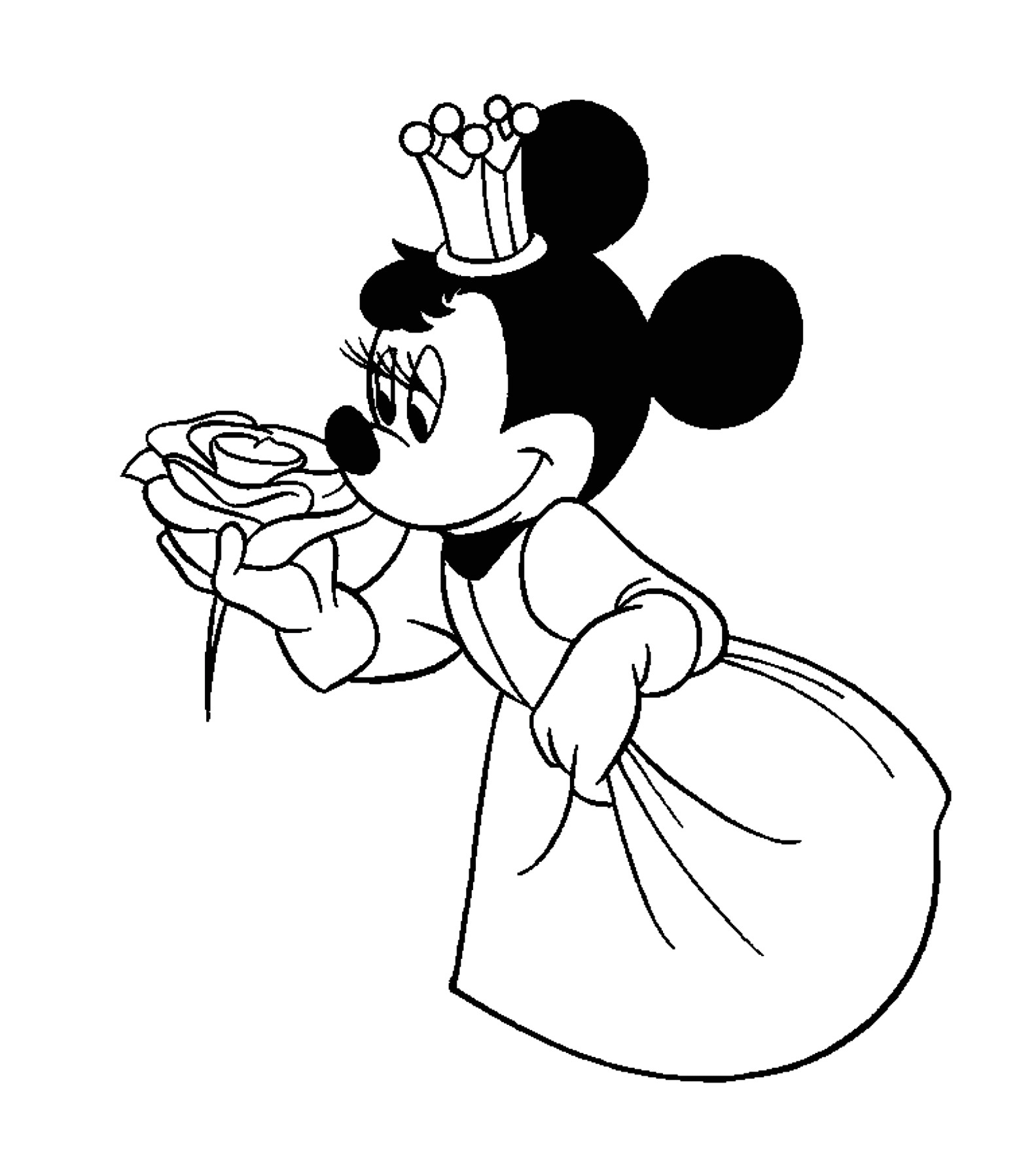 Coloriages Mickey Gratuits Imprimer Minnie Princesse Coloriage Minnie Coloriages Pour Enfants
