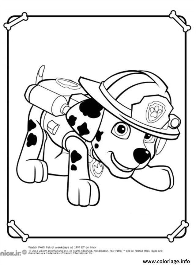 Coloriages Monstres A Imprimer Coloriage Pat Patrouille Dalmatien Marcus Marshall En Mode