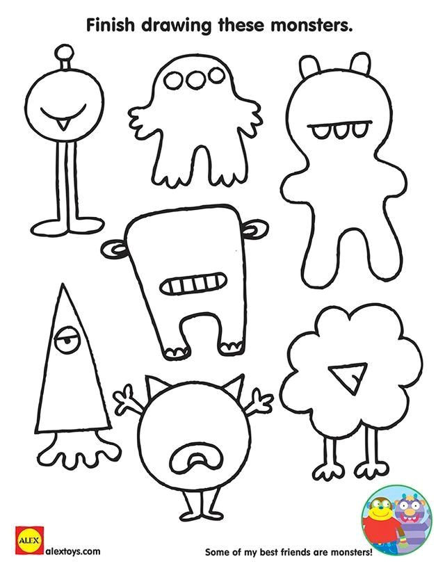 Coloriages Monstres A Imprimer épinglé Par Anne Marie Tessier Sur Monstres