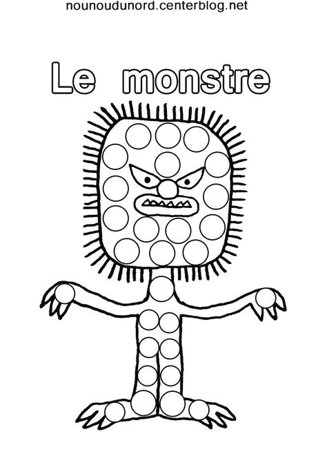 Coloriages Monstres A Imprimer Monstres   Gommettes