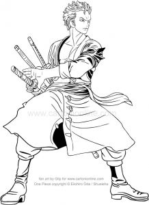 Coloriages One Piece Zoro Coloriage De Roronoa Zoro Di E Piece