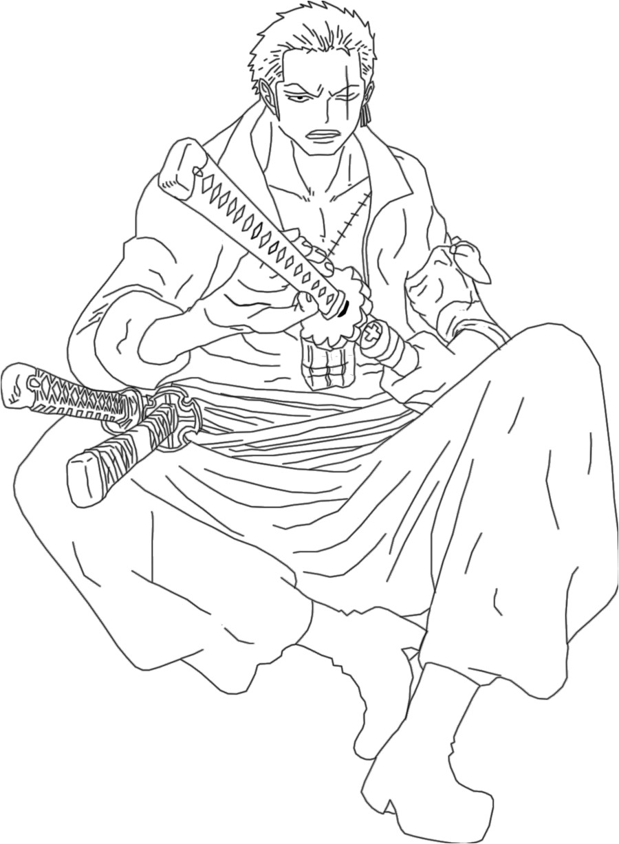 Coloriages One Piece Zoro Coloriage Zoro Roronoa à Imprimer Et Colorier