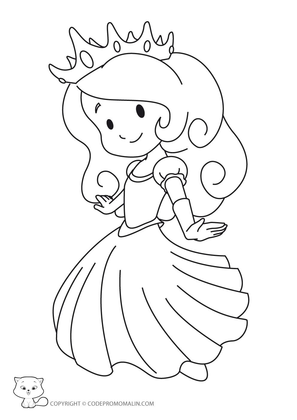 Coloriages Princesses Gratuits à Imprimer Coloriage Princesse à Colorier Dessin à Imprimer