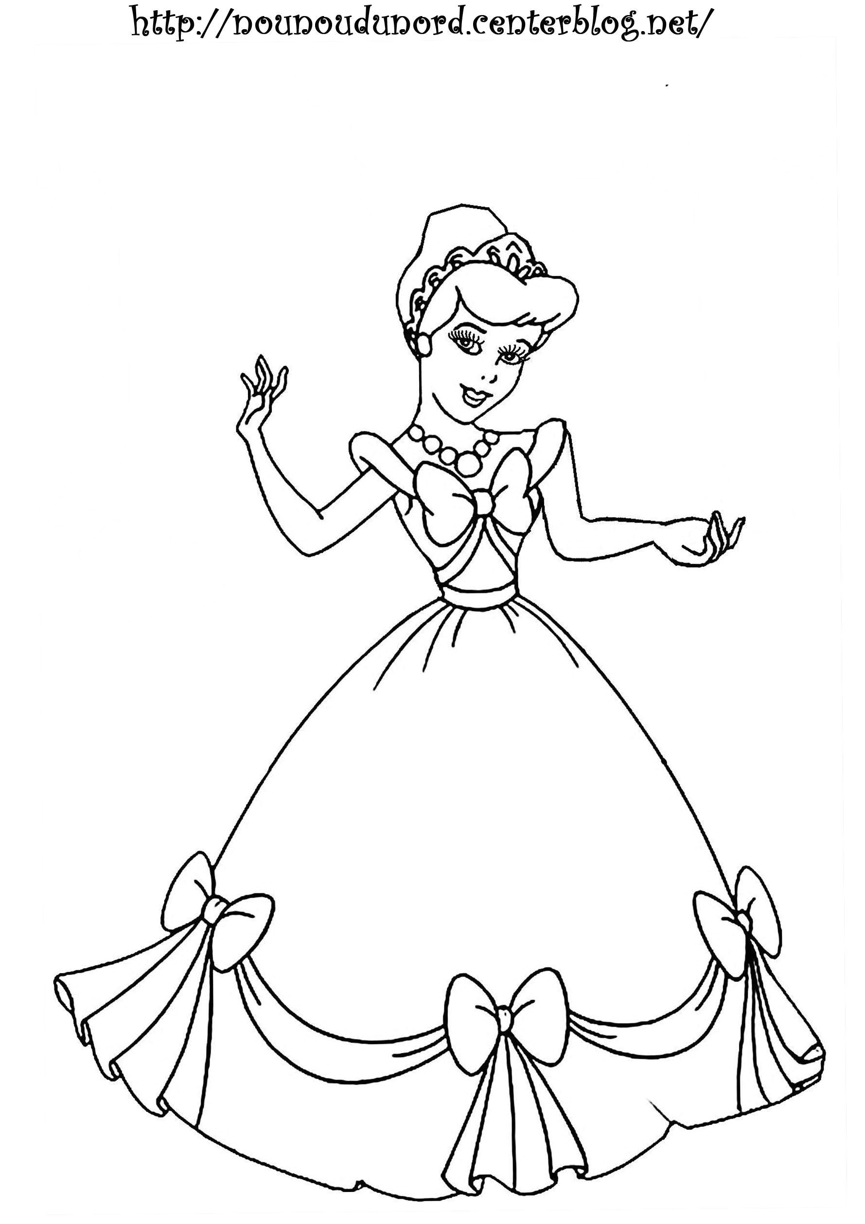 Coloriages Princesses Gratuits à Imprimer Coloriage Princesse A Imprimer