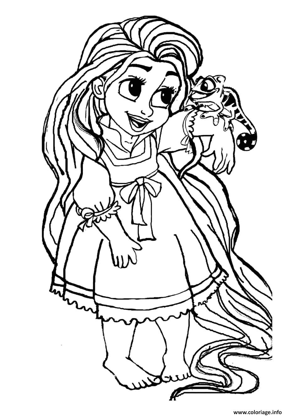Coloriages Raiponce Disney Imprimer Coloriage Bebe Raiponce Princesse Disney Cute Jecolorie