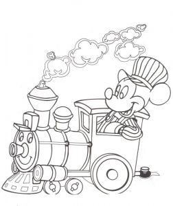 Coloriages Trains A Imprimer Mickey Mouse Coloring Page