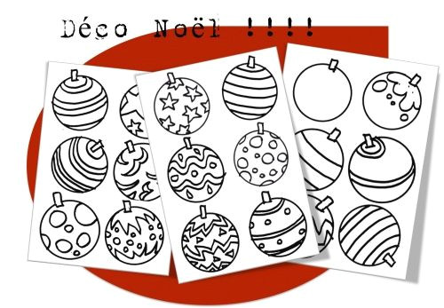 Deco De Noel Coloriage Décoration De No L Boule De Gomme Graphisme